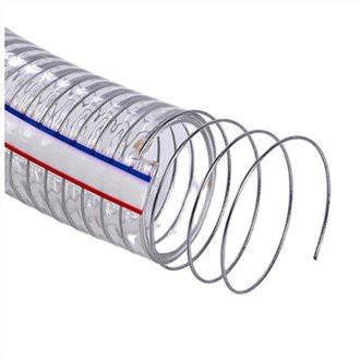 Pibell pvc wedi'i atgyfnerthu â gwifren ddur