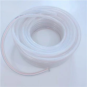 Pibell pvc wedi'i atgyfnerthu yn dryloyw 16 mm 7 bar